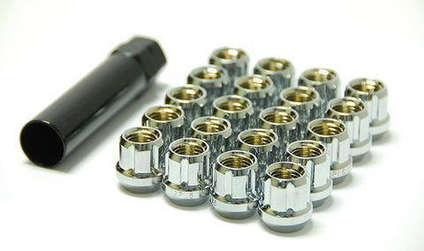 MUTEKI 20pc OPEN END LUG NUT SET: 12 x 1.25 (CHROME)