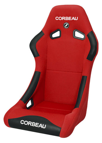 Corbeau Forza Red Cloth Fixed Back Seat - Universal