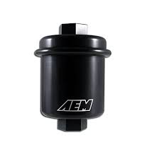 AEM HIGH FLOW FUEL FILTER: FOR HONDA/ACURA (BLACK)