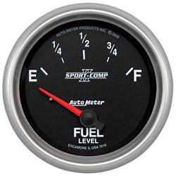 AUTO METER CARBON FIBER 2-5/8 GAUGE: FUEL LEVEL (240E/33F)