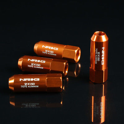 NRG - 7075 EXTENDED LUG NUTS: M14x1.5 (4PC. ROSE GOLD)