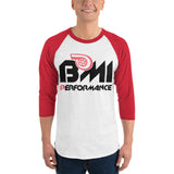 BMI PERFORMANCE 3/4 sleeve raglan shirt