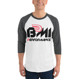 BMI PERFORMANCE 3/4 sleeve raglan shirt