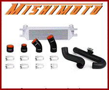 MISHIMOTO INTERCOOLER KIT: MUSTANG 2.3T 2015 (SILVER CORE, WRINKLE BLACK PIPE)