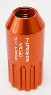 NRG - T7075 12PT CLOSED END LUG NUTS: M12x1.5 (17PC. ORANGE)