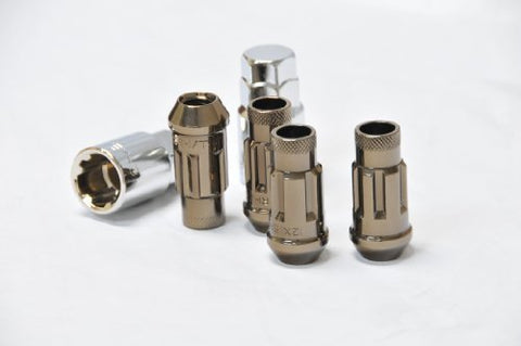 MONSTER LUG NUT LOCK SET: 1/2" x 20 (TITANIUM CHROME)