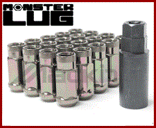 MONSTER LUG NUT SET: 14 x 1.5 (TITANIUM CHROME)