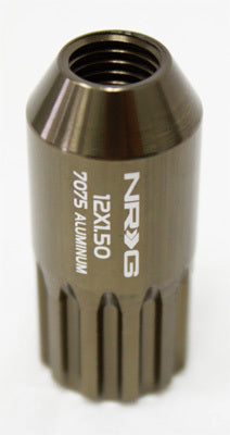 NRG - T7075 12PT CLOSED END LUG NUTS: M12x1.25 (17PC. TITANIUM)