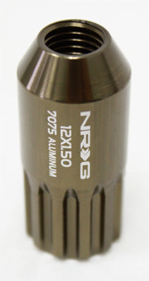 NRG - T7075 12PT CLOSED END LUG NUTS: M12x1.5 (17PC. TITANIUM)